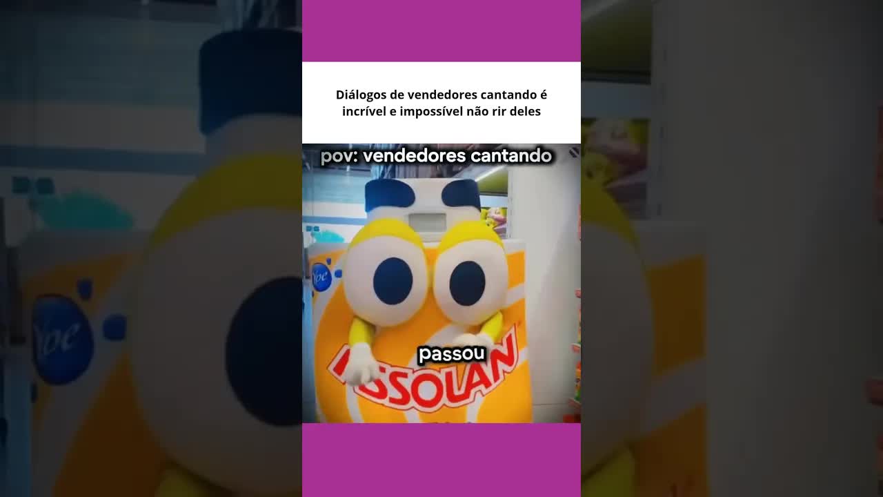 Vendedores cantando em ritmo de humor