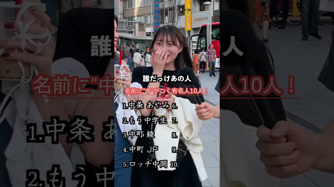 「中」がつく有名人を当てよう