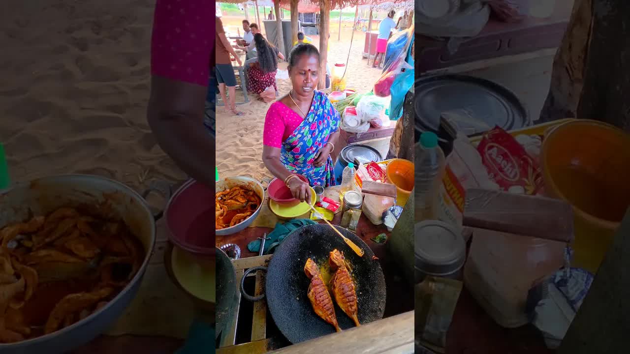 பாண்டிச்சேரி பீச்சில் 13 வருஷம் பழைய மீன் கடை