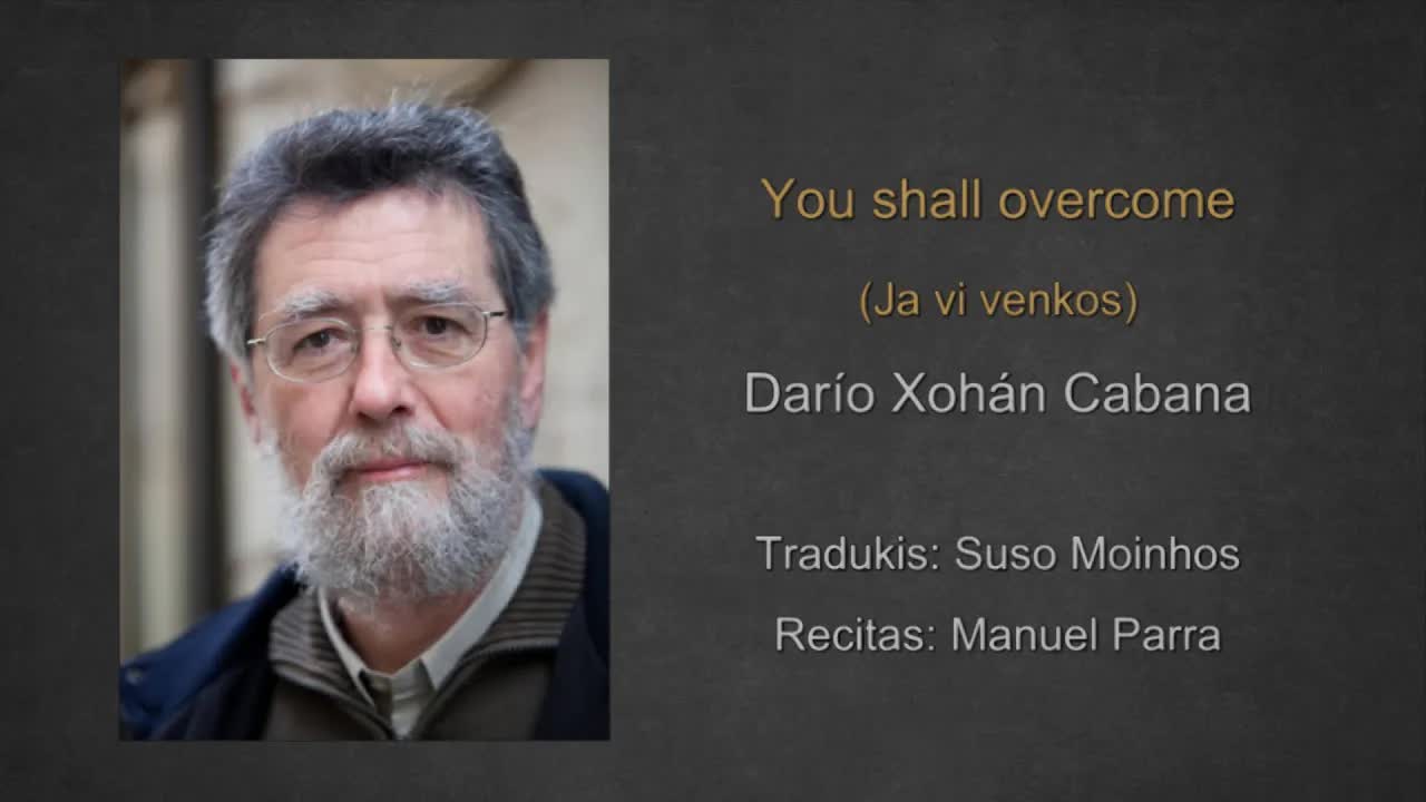 Recitado de la poemo "Ja vi venkos"