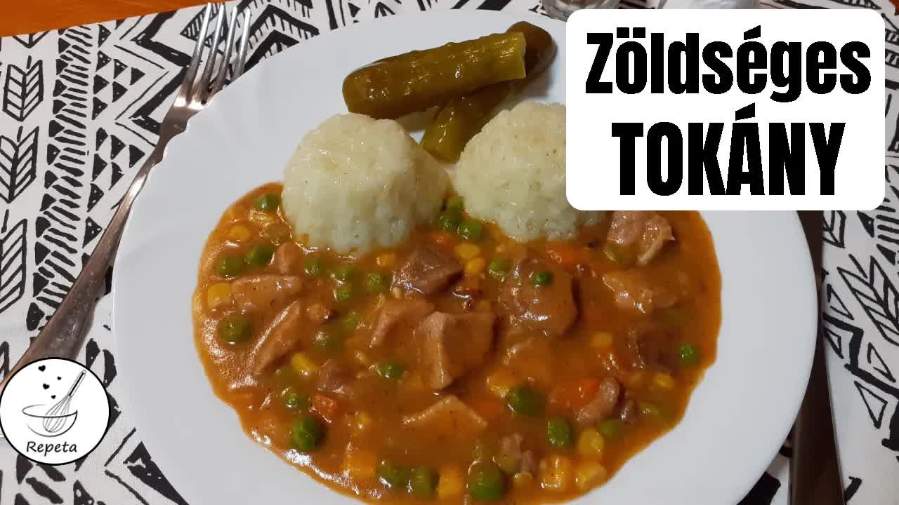 Zöldséges sertéstokány egyszerűen, lépésről lépésre