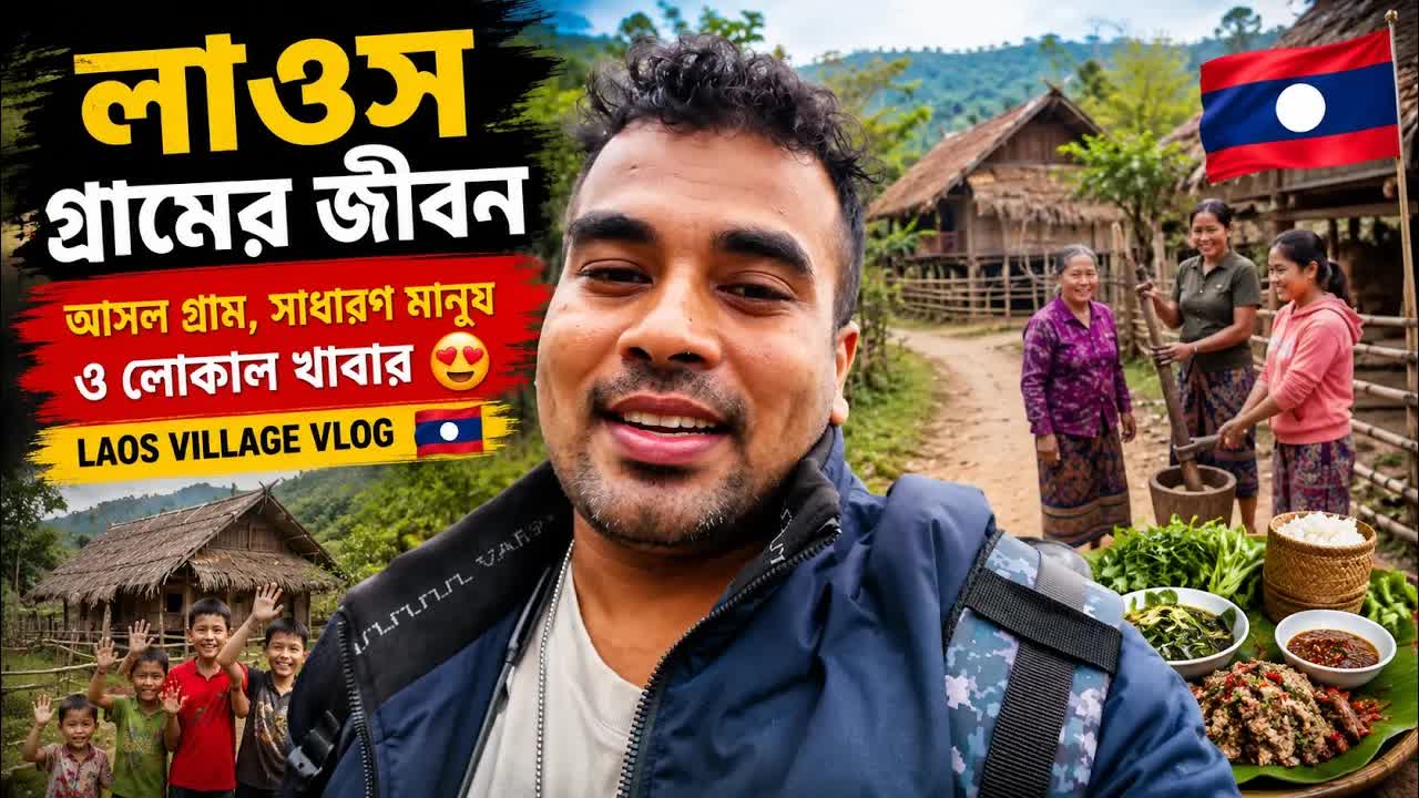 লাওসের গ্রামের জীবন ও স্থানীয় খাবার