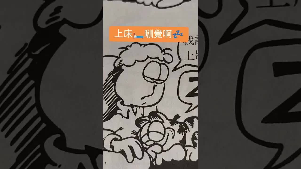 加菲貓深睡唔醒嘅搞笑片段