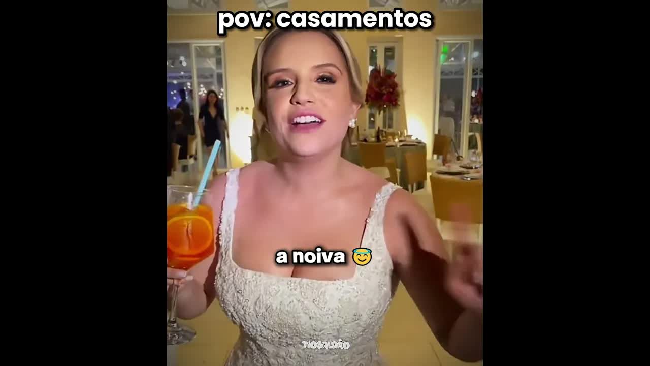 O primeiro copo do noivo e o último da noiva