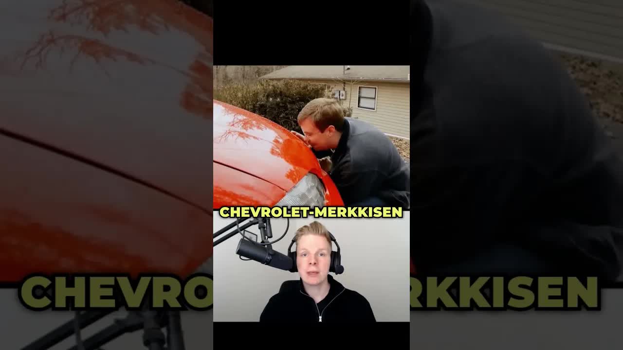 Mies on suhteessa autonsa kanssa
