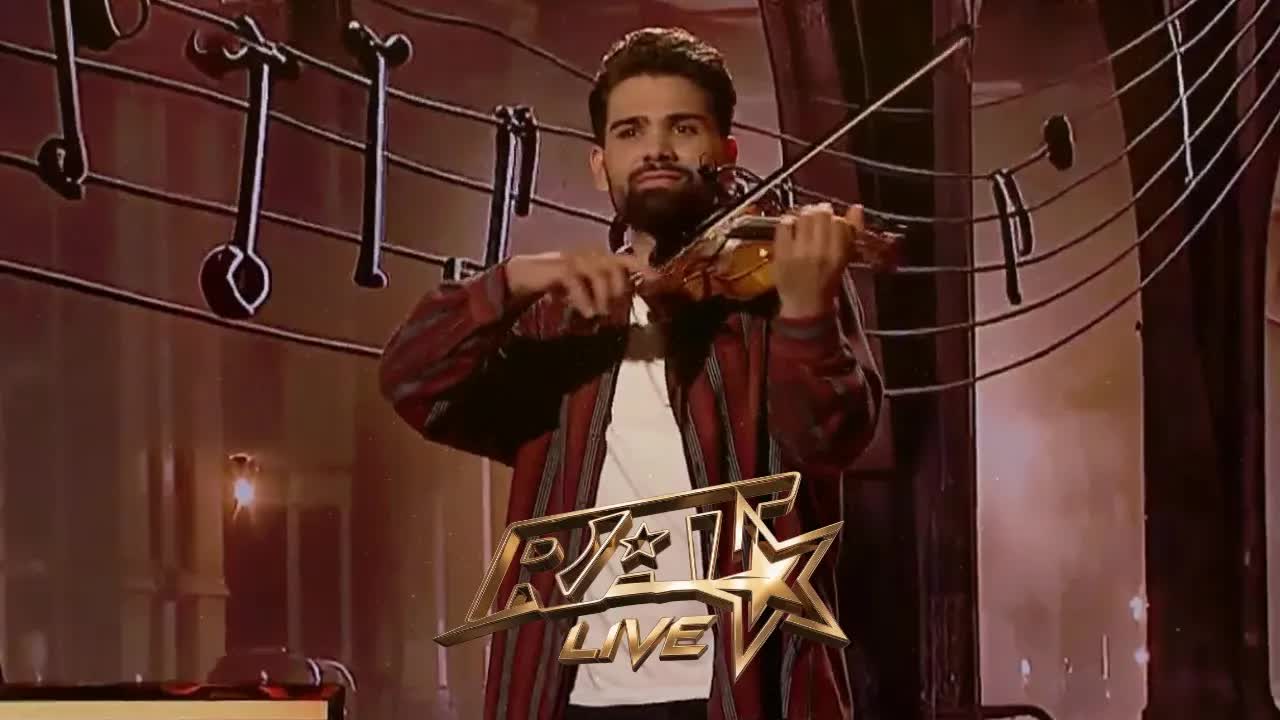 Iosif Mândru cântă Paganini la vioară în semifinală