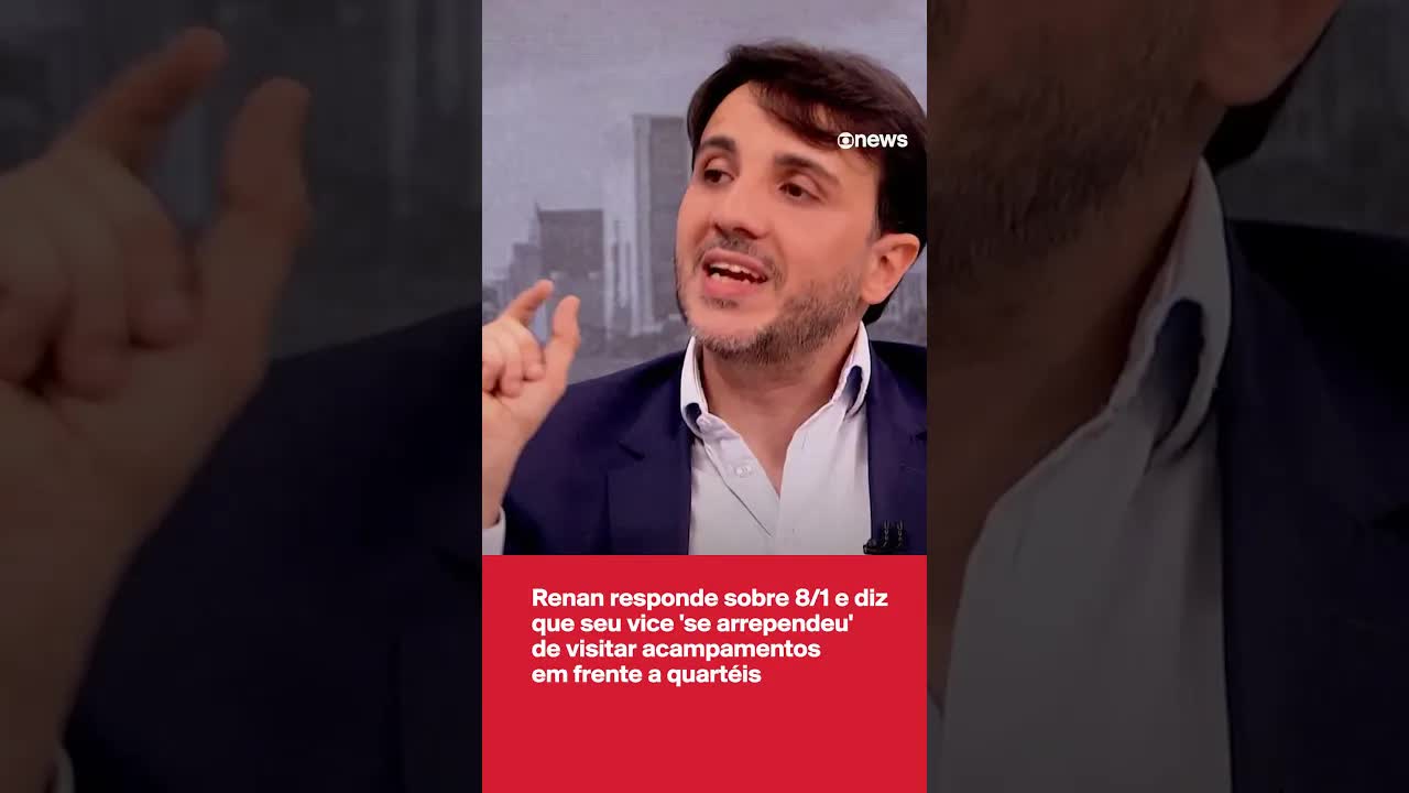 Renan fala sobre arrependimento do vice após 8 de janeiro