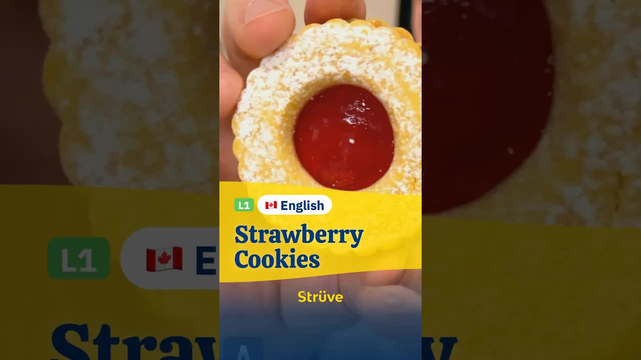 French Strawberry Cookie In Portuguese