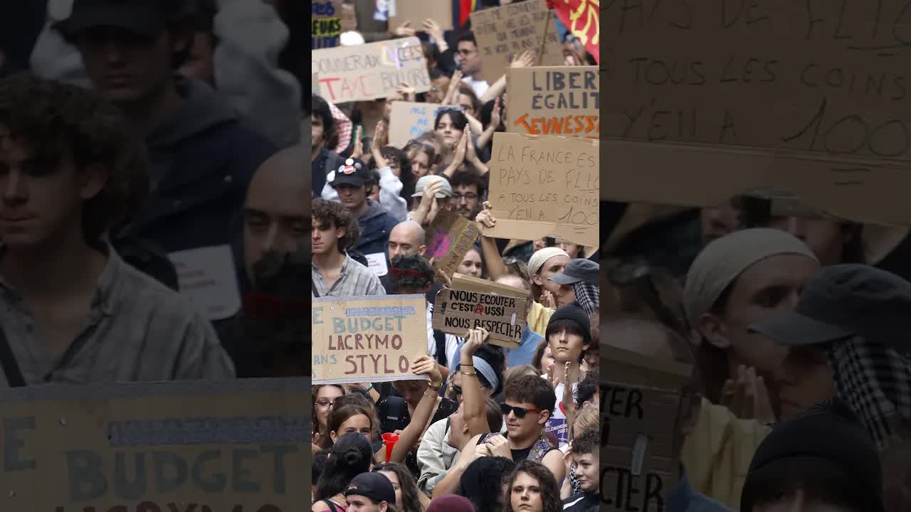 Manifestations étudiantes contre le gouvernement français
