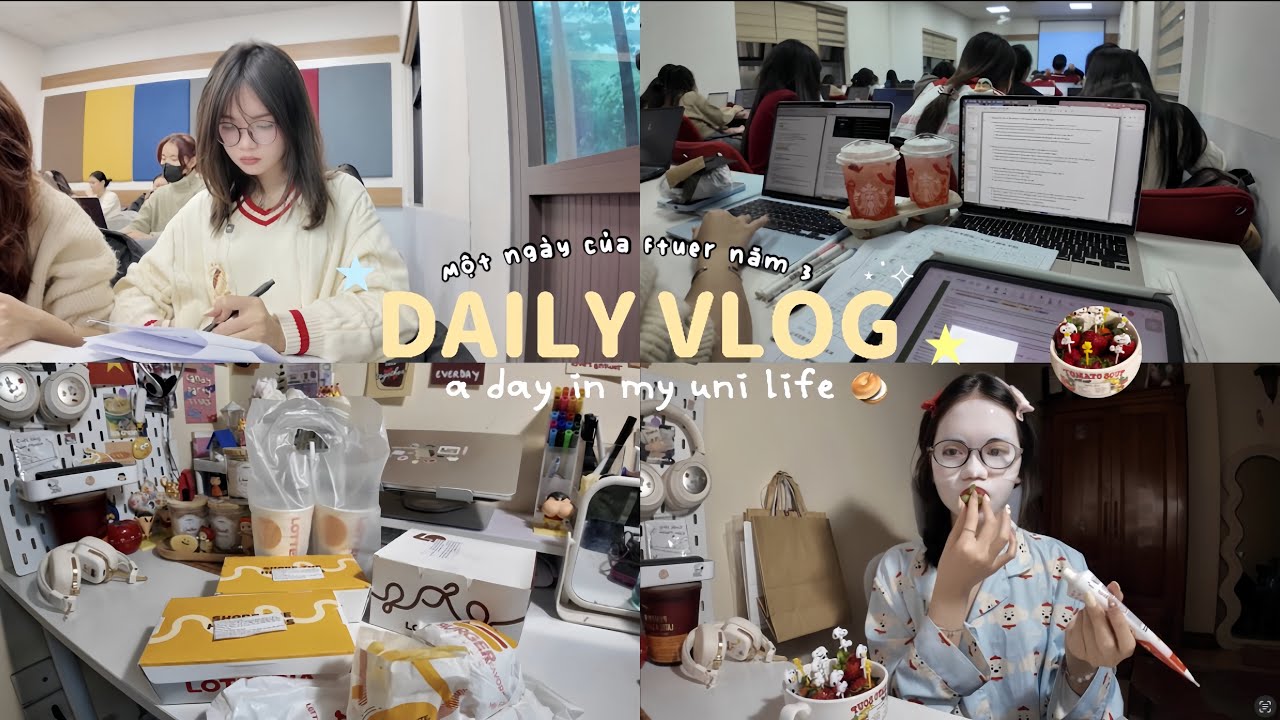 Một ngày đi học của sinh viên năm 3: Vlog đời thường