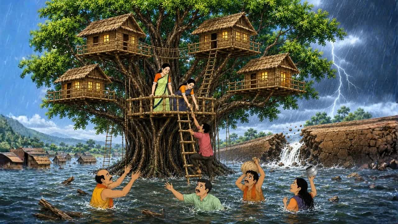 গাছের উপর গ্রাম: দুই বোনের সাহস
