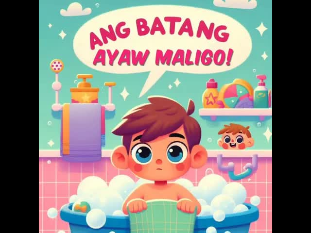 Ang batang ayaw maligo at natutong maging malinis