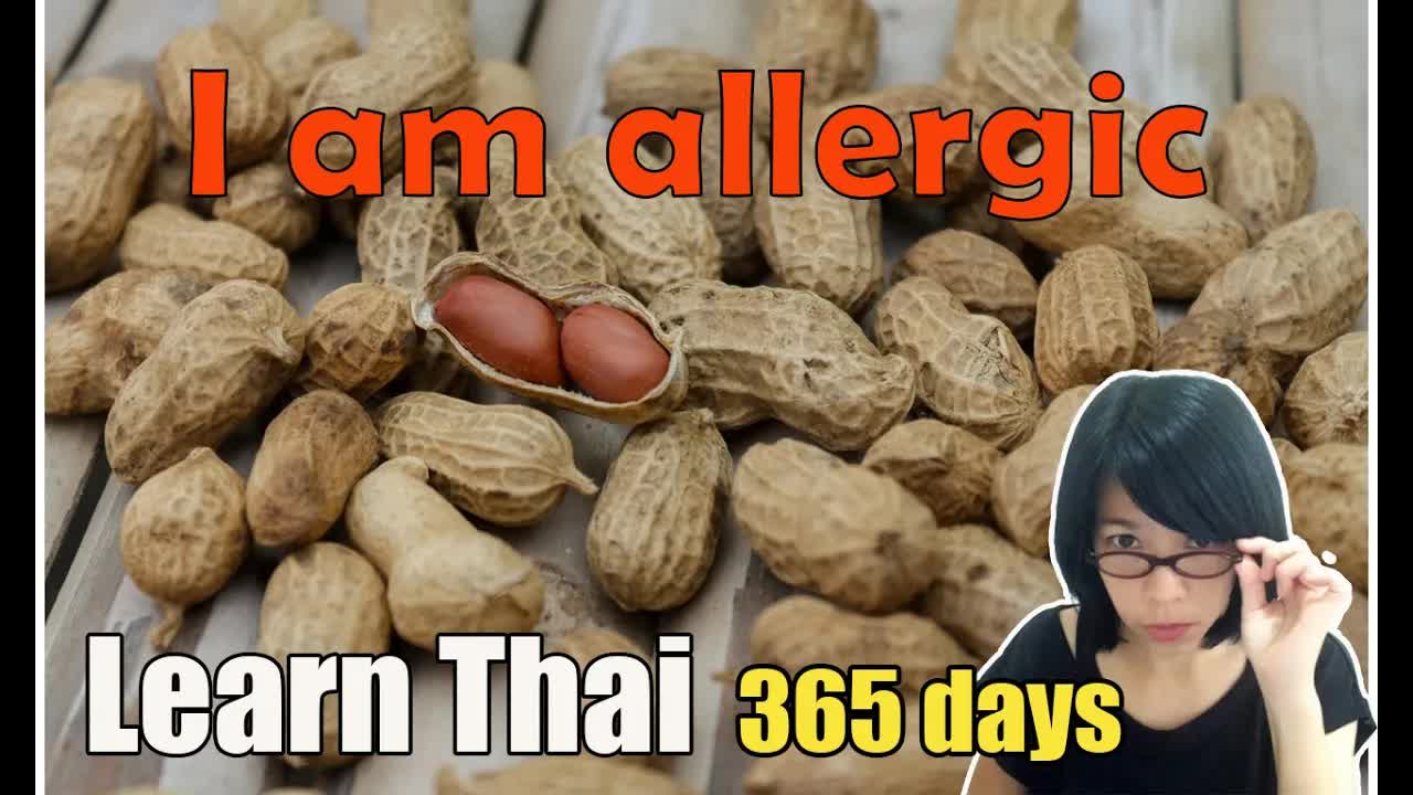 ฉันแพ้ถั่วลิสงและกุ้ง: ประโยคเรียนภาษาไทย
