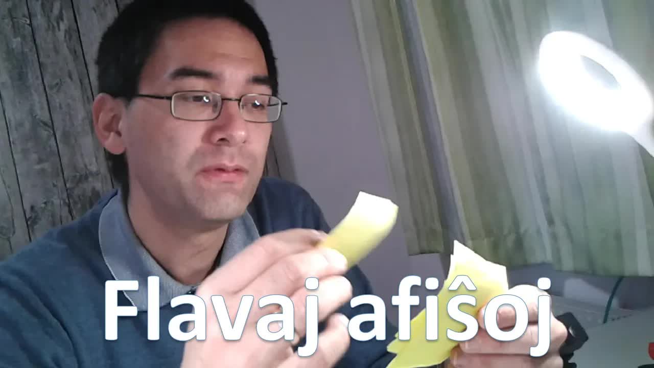 La flavaj afiŝoj: danko de lernantoj