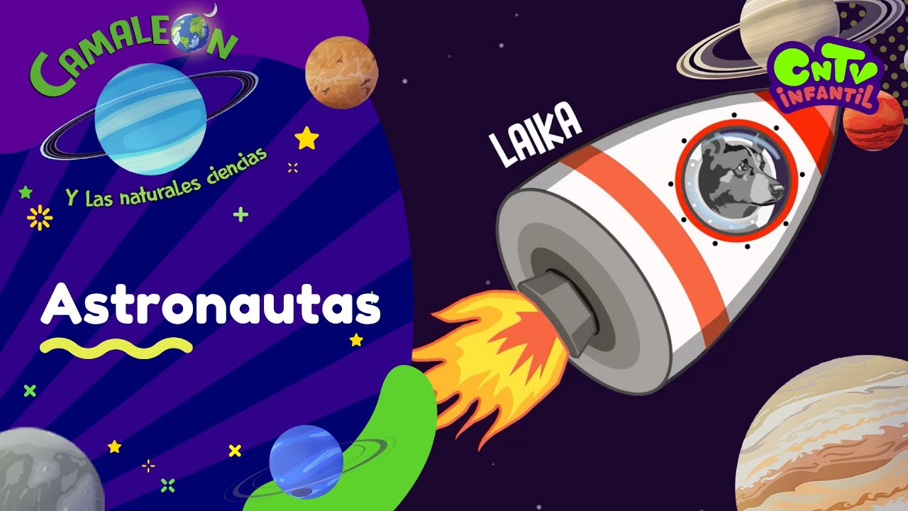 Camaleón y Rita aprenden sobre astronautas