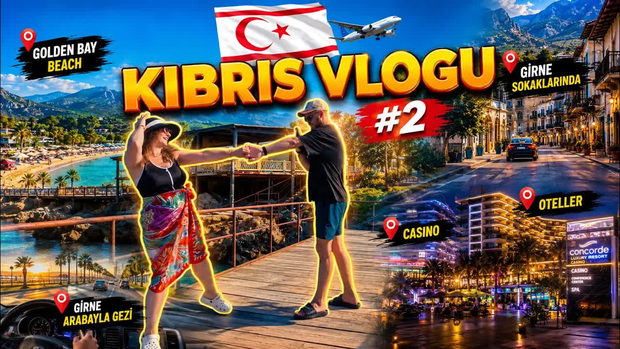 Golden Bay Plajı ve Girne Sokaklarında Gece Turu