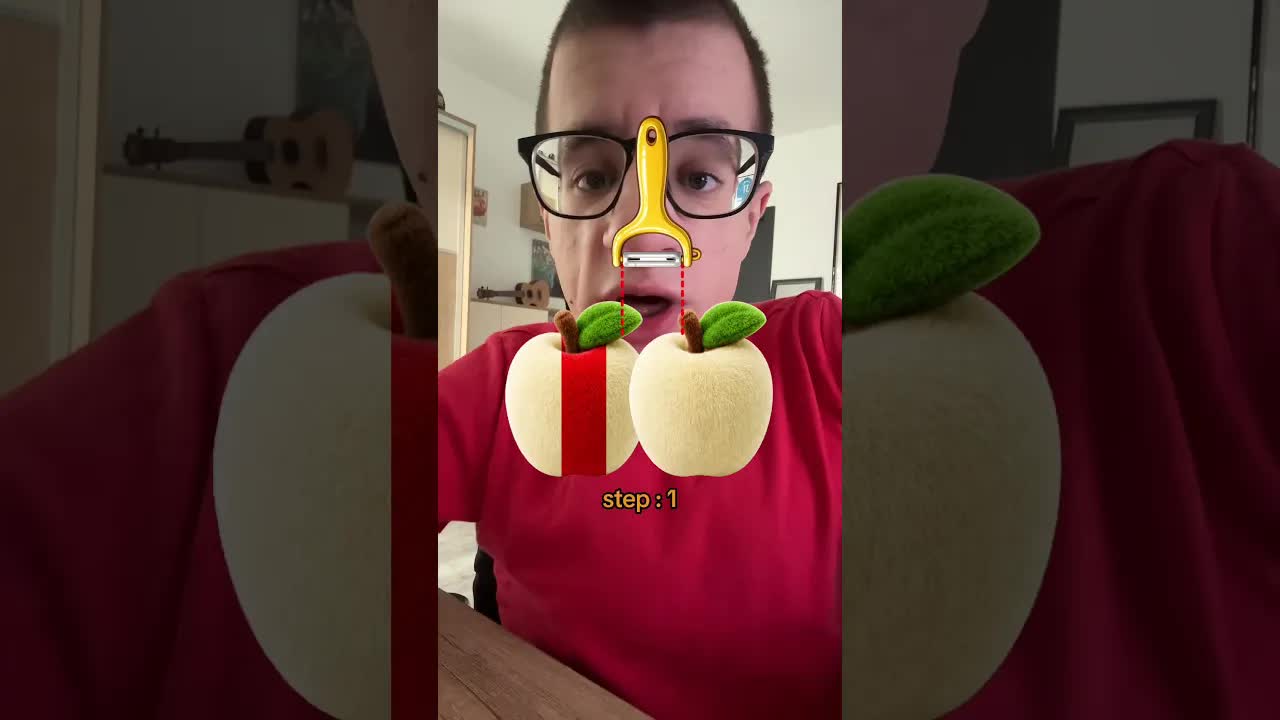 Ošúpanie jablka na jeden ťah