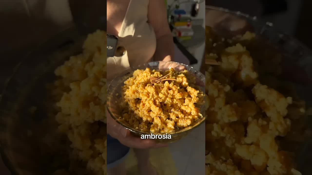 Receita de ambrosia com a vovó Zira