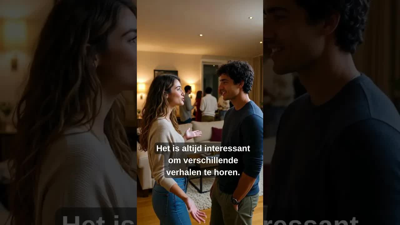 Kennenleren op een feest: gesprek in het Nederlands