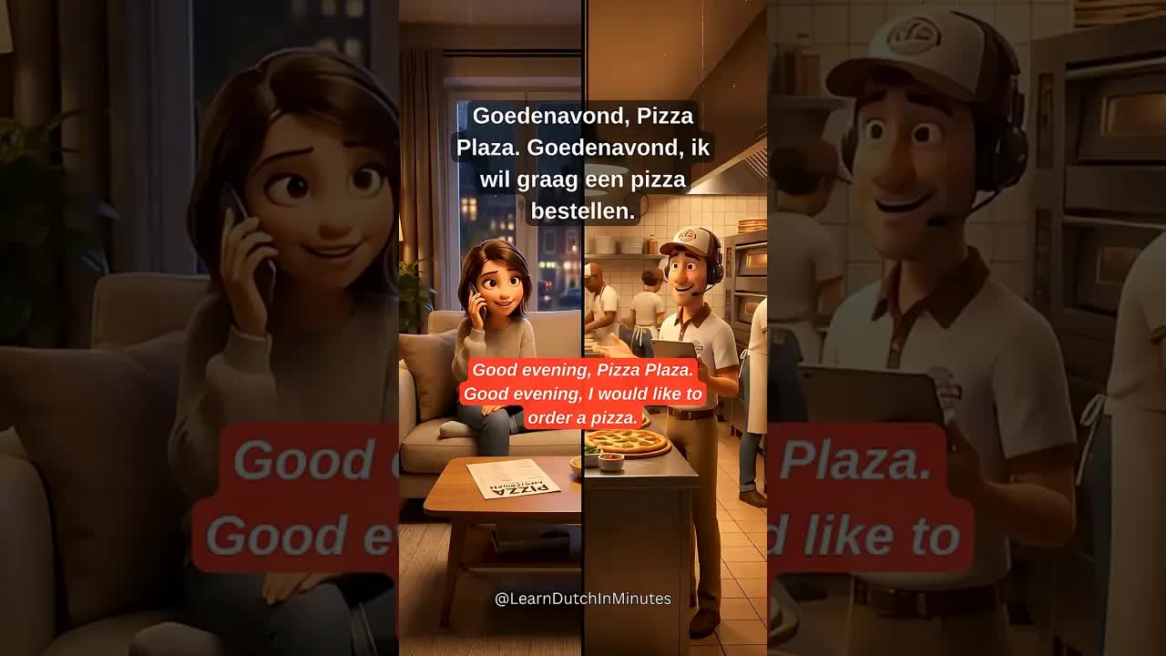 Pizza bestellen aan de telefoon