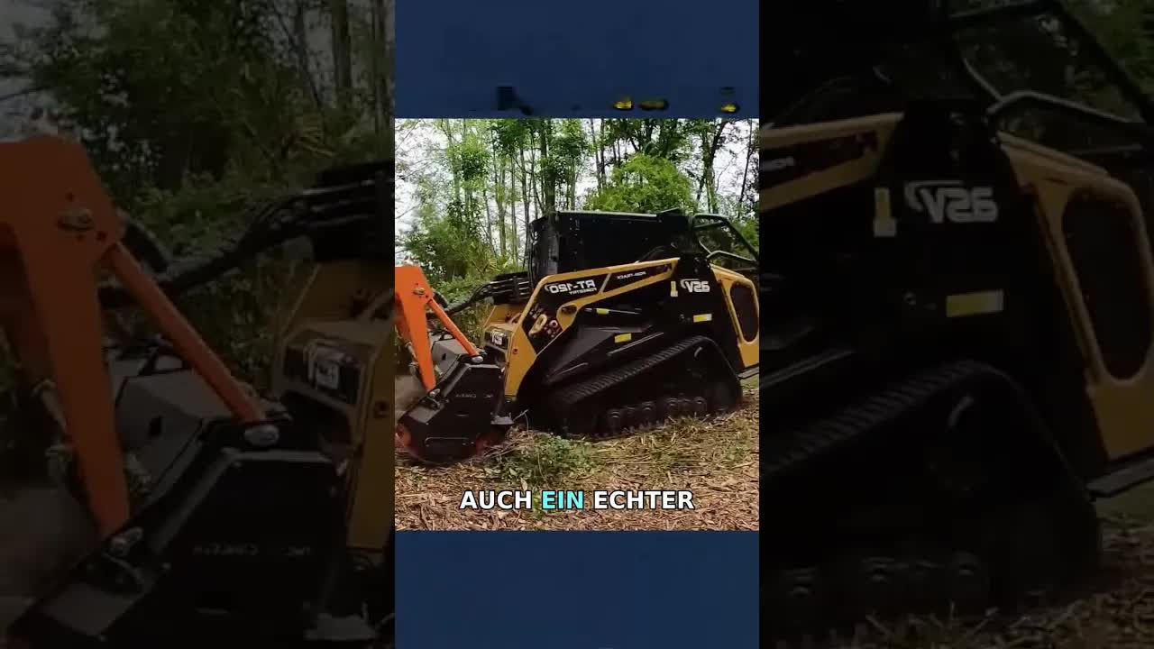 Forstmulcher zerkleinert Waldfläche in Minuten