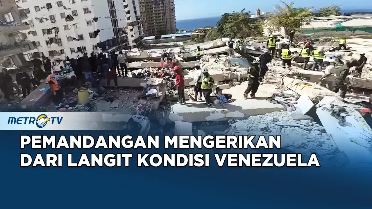 Drone ungkap kehancuran besar usai gempa di Venezuela