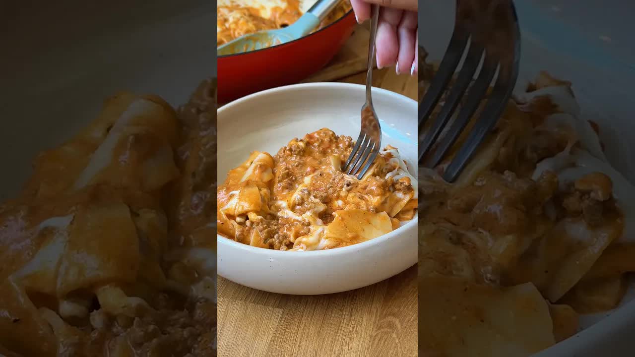 Egylábas lasagna készítése lépésről lépésre