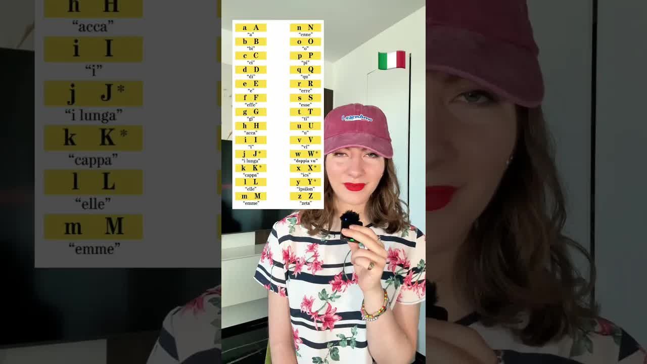 Ripassa l'alfabeto italiano con Graziana