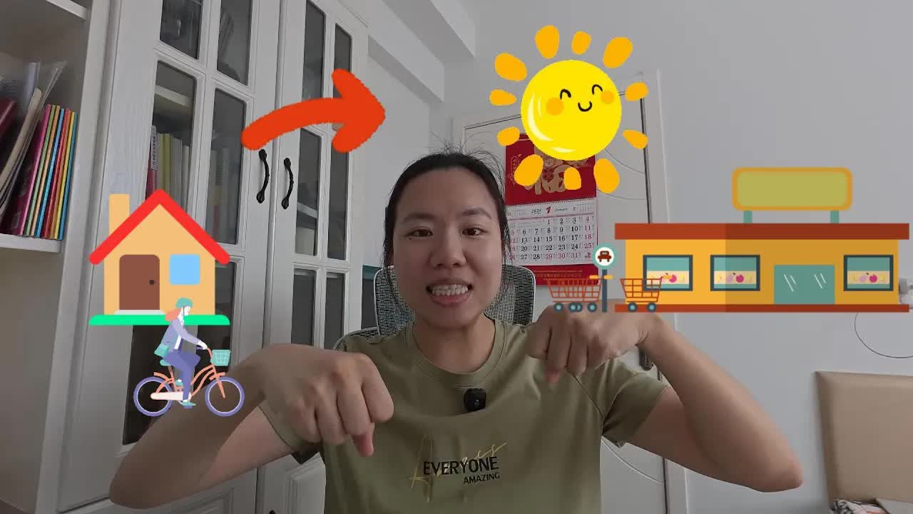 用中文聊去超市和旅游的交通方式