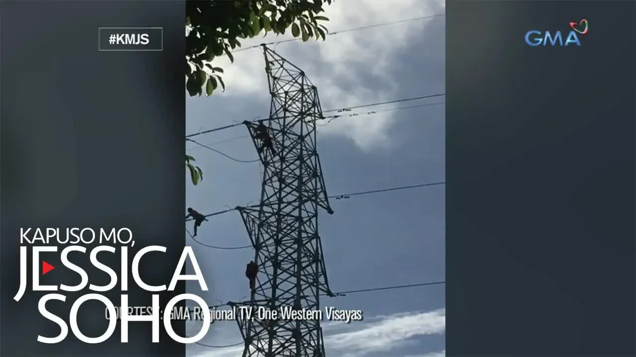 Lalaki nahulog mula sa tore ng kuryente sa Iloilo