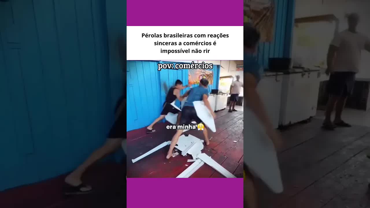 Reações sinceras em loja no Brasil