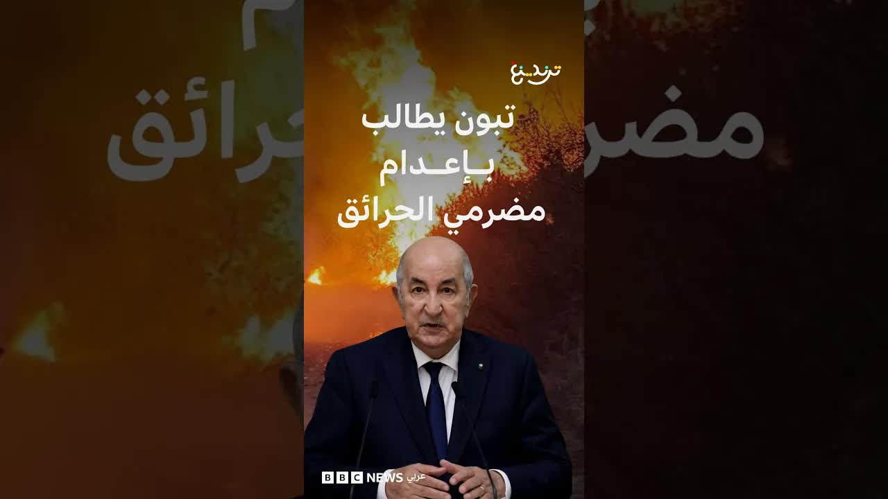 تبون يطالب بعودة عقوبة الإعدام بعد حرائق الجزائر