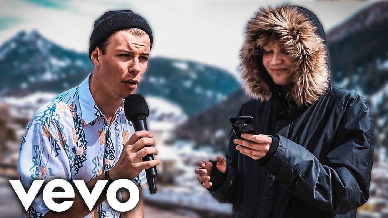 Spontane Freestyle-Rap-Session in Davos