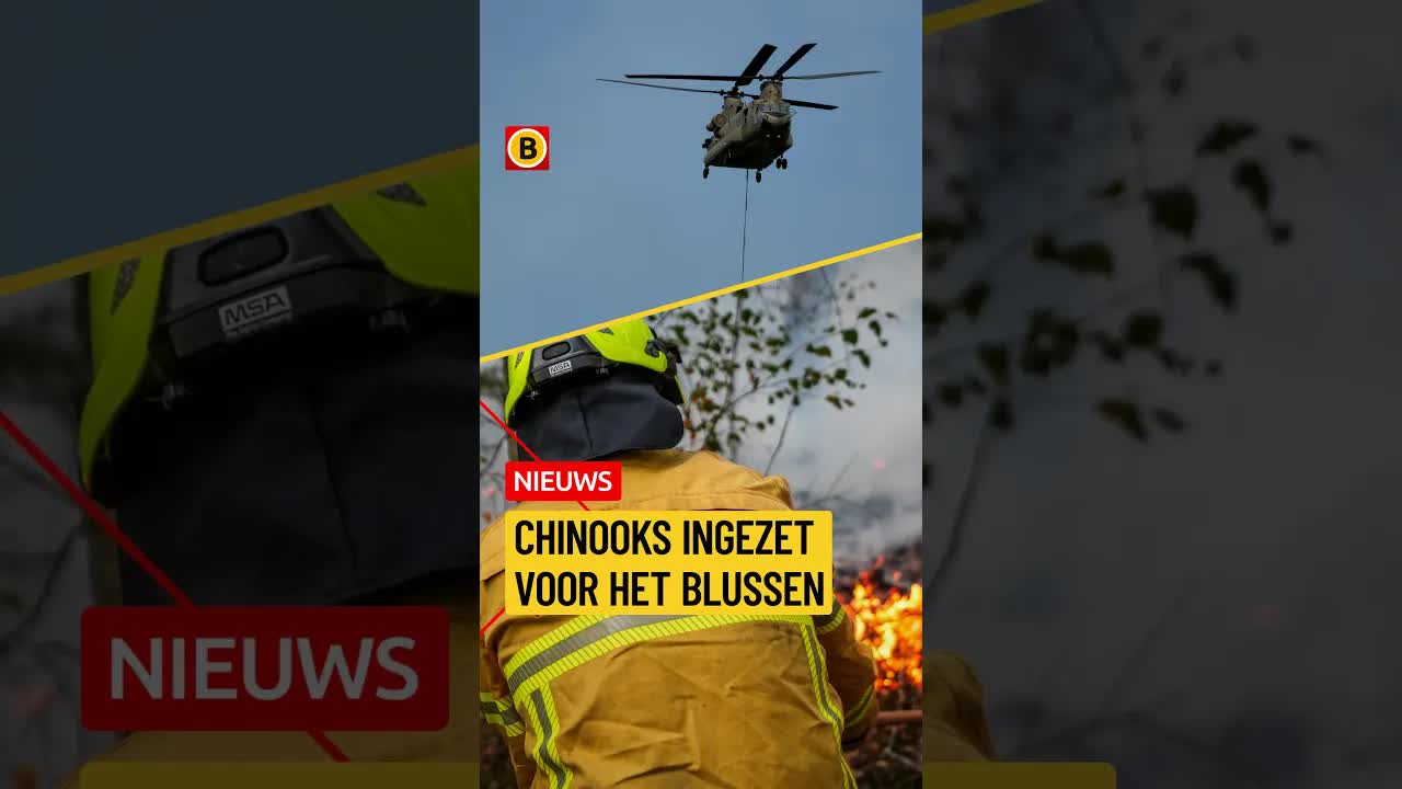 Brabantse helikopters helpen bij natuurbrand in Limburg