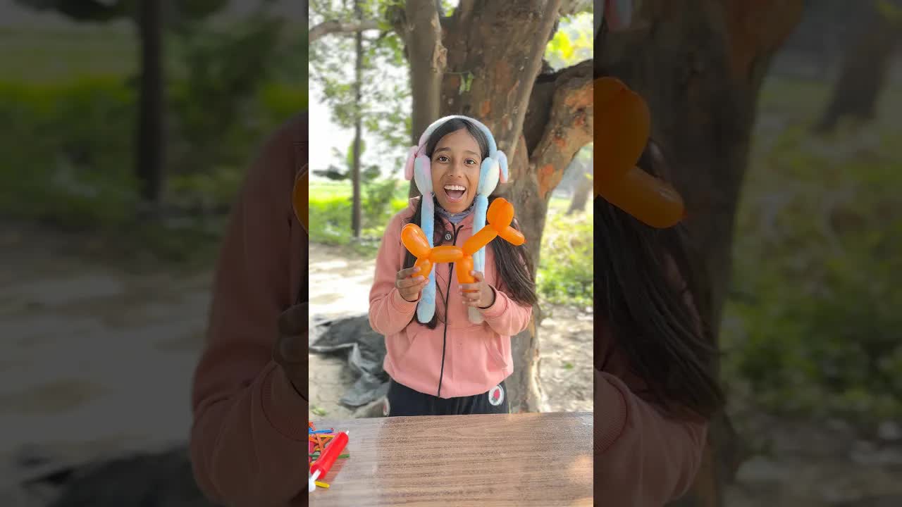 बैलून से पप्पी बनाने का जादू
