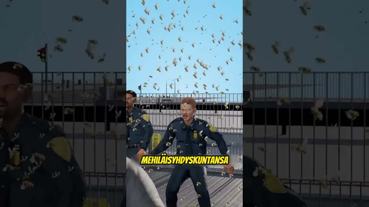 Mies vapautti mehiläisparven poliiseille