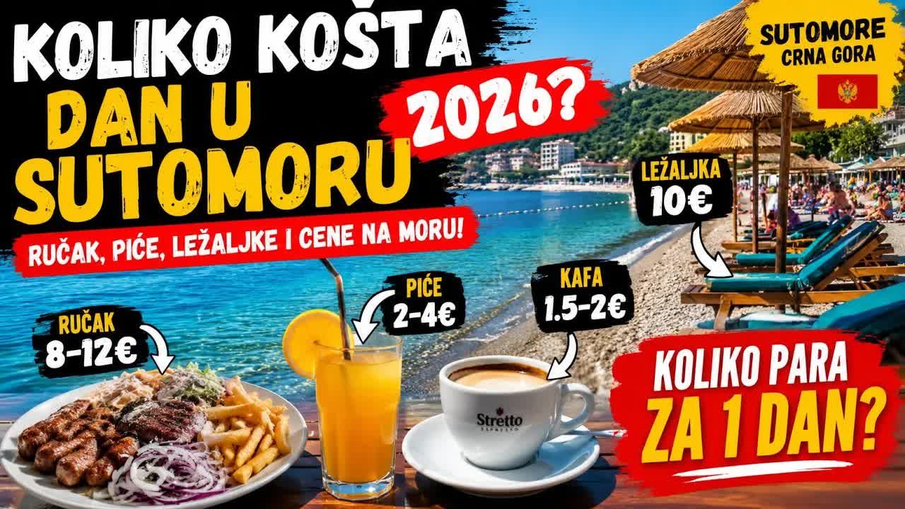 Cene u Sutomoru 2026: Koliko košta dan na moru?