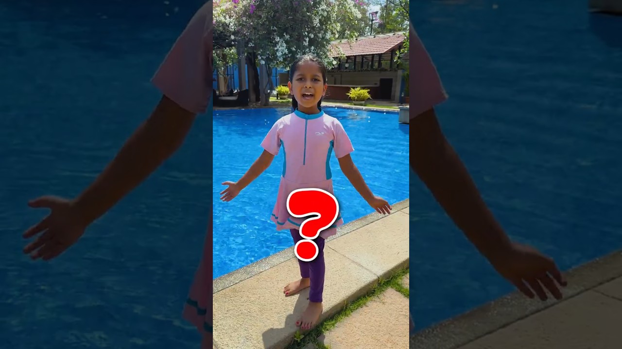 लिली पूल सुरक्षा सीख रही है