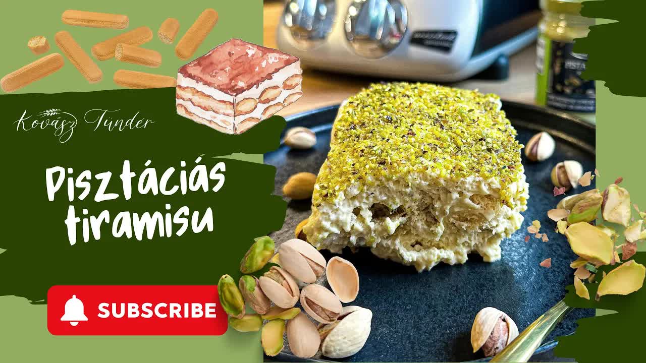 Pisztáciás tiramisu elkészítése lépésről lépésre