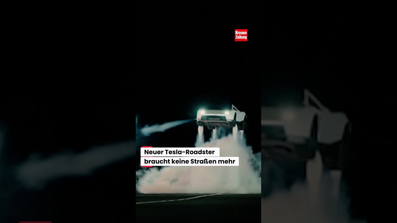 Neuer Tesla Roadster mit Raketendüsen vorgestellt