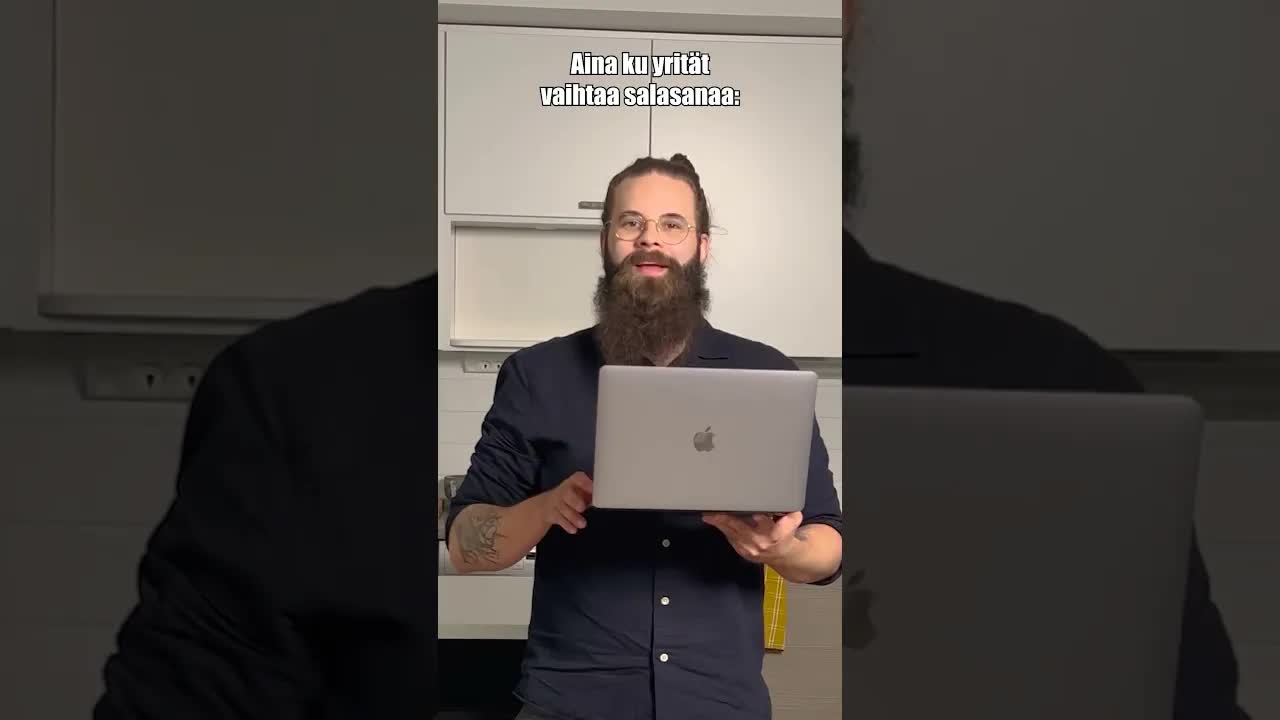 Salasanan vaihtaminen on hankalaa