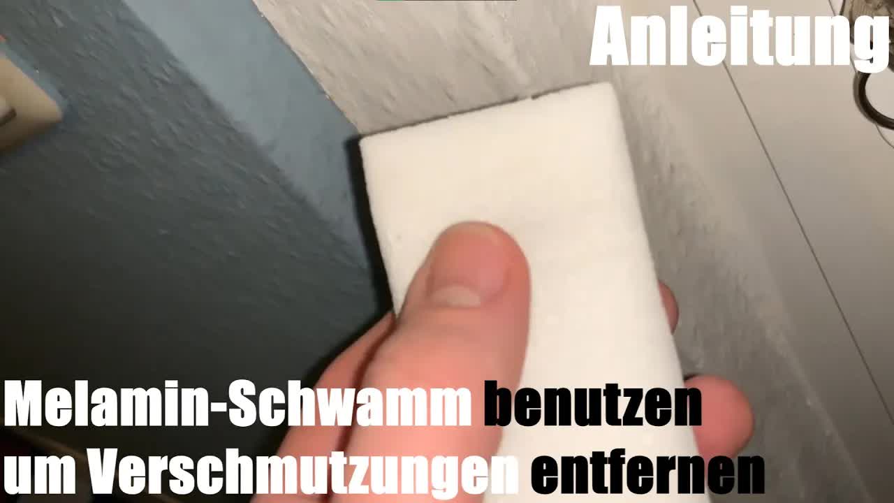 So entfernst du Schmutz mit einem Melaminschwamm
