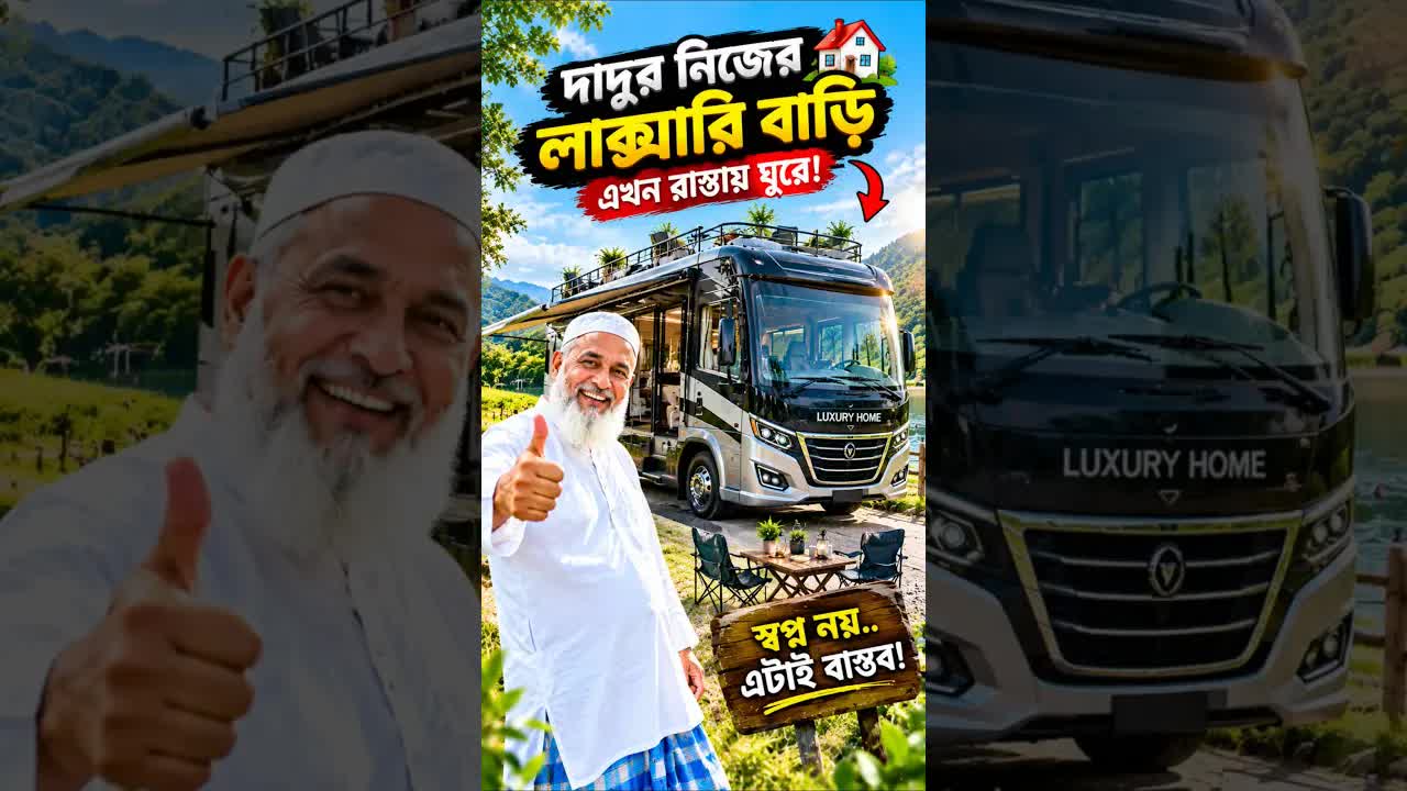 দাদু নিজের হাতে বানালো চলন্ত বিলাসবহুল বাড়ি