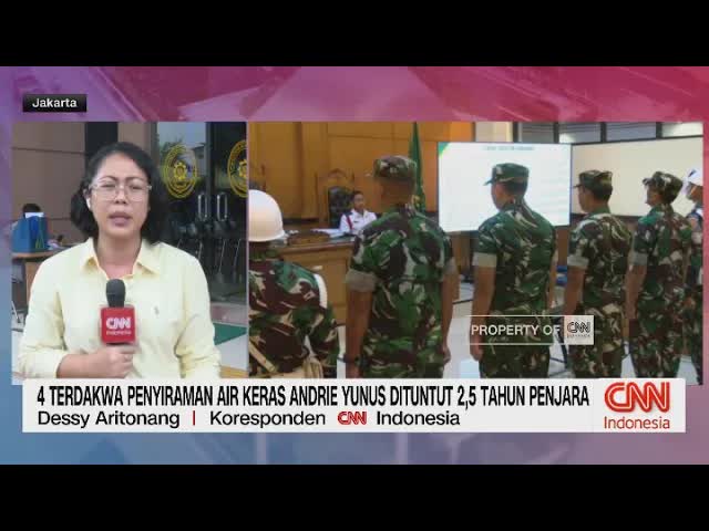 Sidang tuntutan kasus penyiraman air keras Andrie Yunus