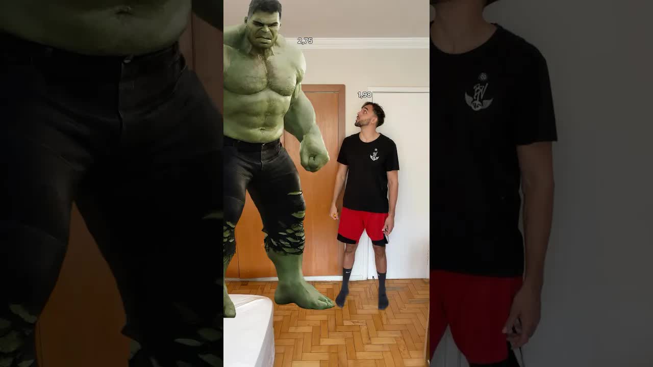 Minha altura comparada com a dos Vingadores