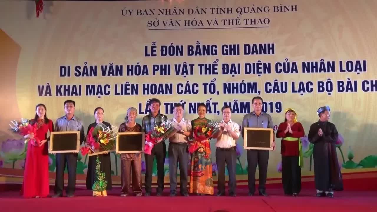 Lễ đón bằng UNESCO Nghệ thuật Bài chòi tại Quảng Bình