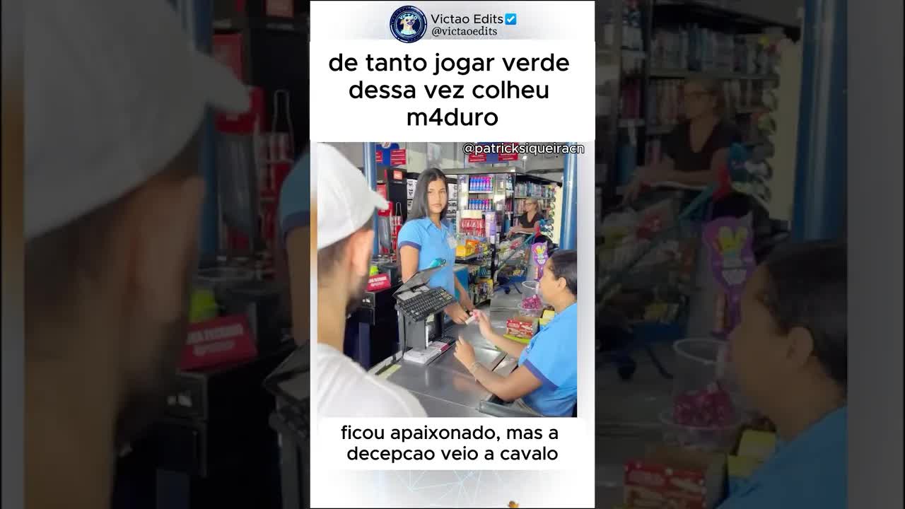 Cantada interrompida pelo trabalho no açougue