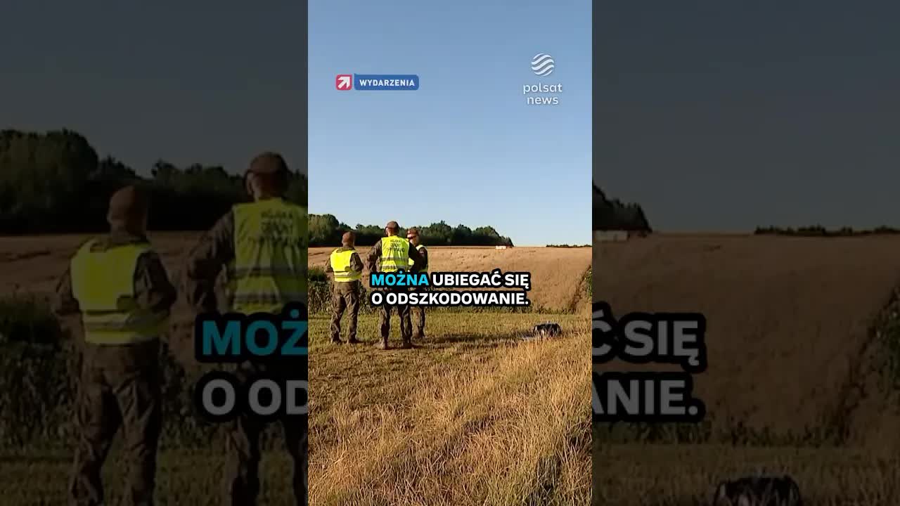 Rosyjska rakieta spadła na pole w Polsce