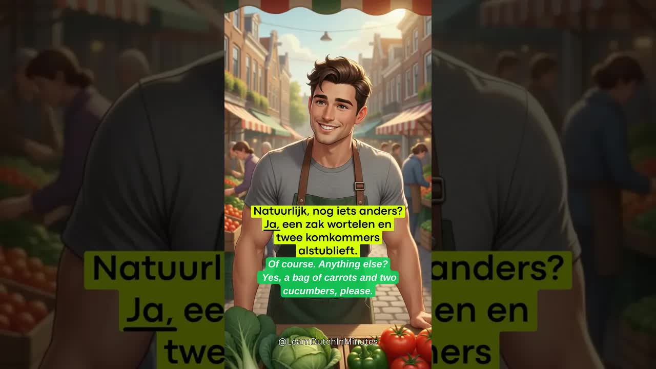 Groenten kopen op de markt