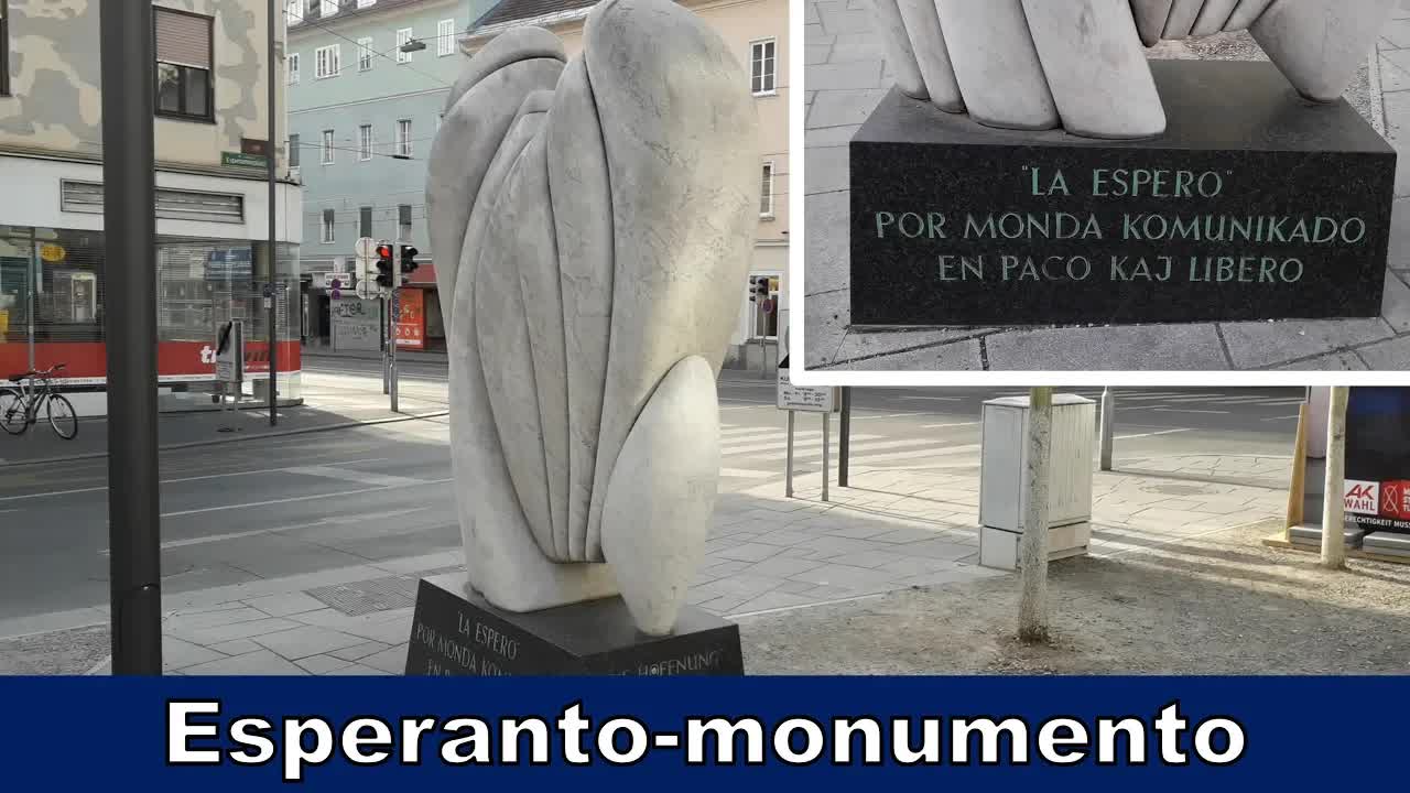 La EO-monumento en Graz kaj vojaĝraporto